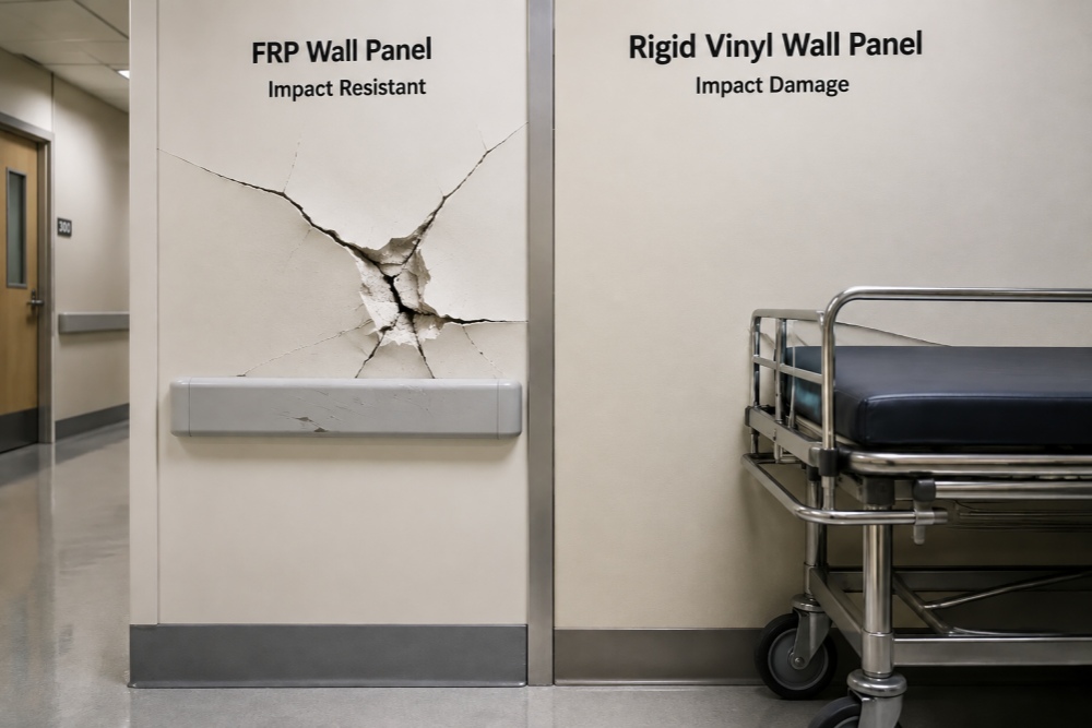 FRP vs vinyl wall panels Durability and Impact Resistance
