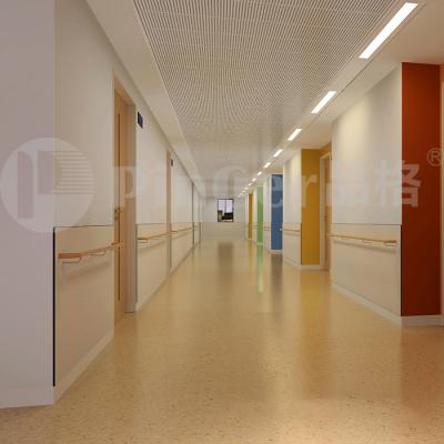 Krankenhauskorridor-Massivholz-Crash-Handlauf