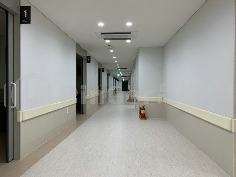 In Krankenhäusern montierter PVC-Wandschutz