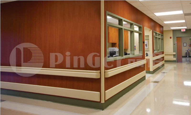 Krankenhaus-Antikollisions-PVC-Aluminium-Wandstoßstange