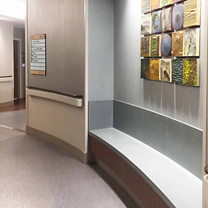 200mm Höhe Serie Massivholzgriff mit Wandschutzhandlauf